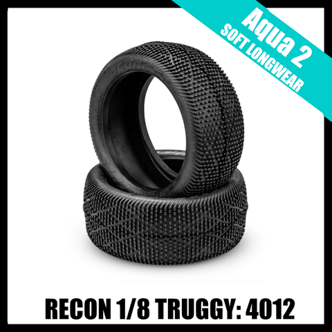 JConcepts 4012-03 Recon 4.0" 1/8th Off-Road Truggy Tires (2) (Aqua A2)