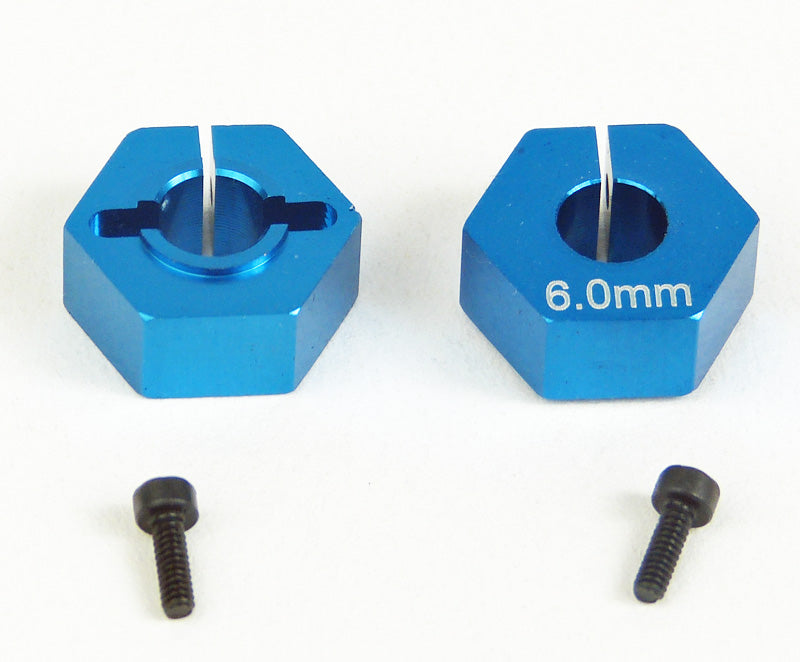 Custom Works 7284 12mm Clamping Hex for 5mm Axle, 6mm Offset (pr)