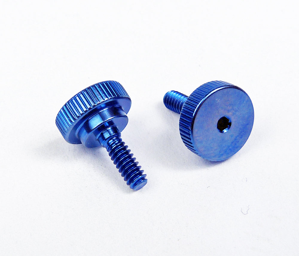 Custom Works 8527 Blue Arm Pinch Screw Titanium 4-40 (pr)