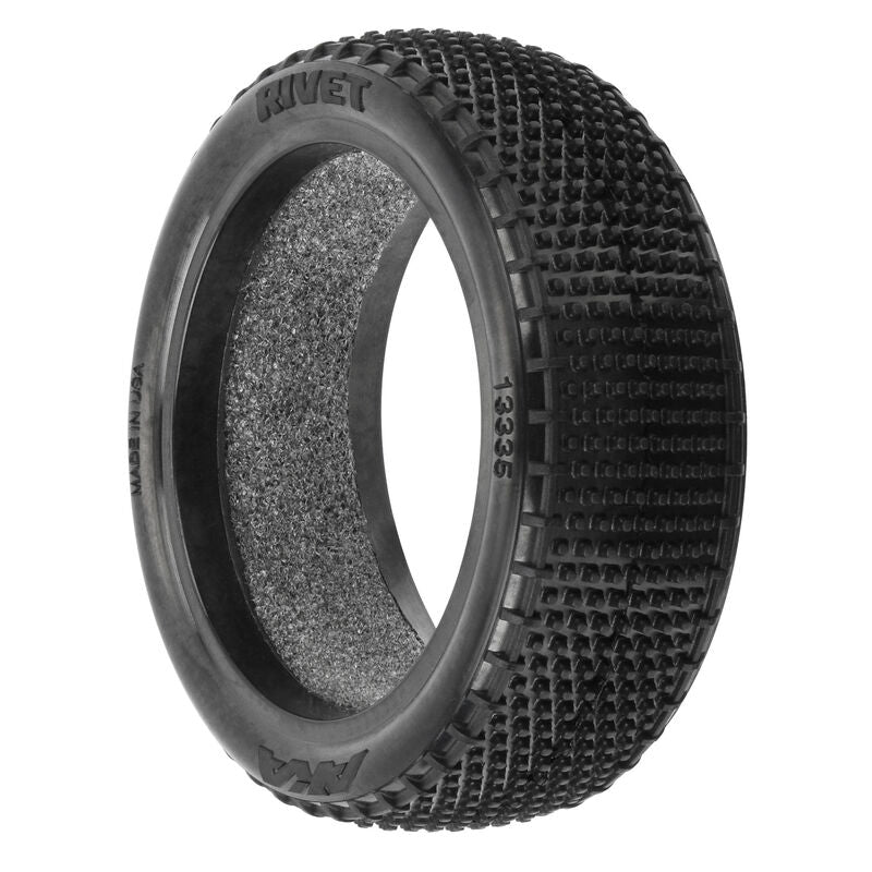 AKA 13335HR 1/10 Rivet Medium Carpet 4WD Front 2.2" Off-Road Buggy Tires (2)