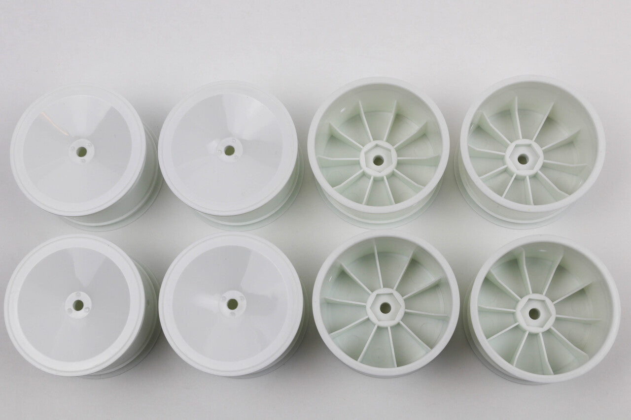 B2902W/8 2WD Rear Wheels, 2.2in 12mm Hex, 8pcs. (White): MSB1