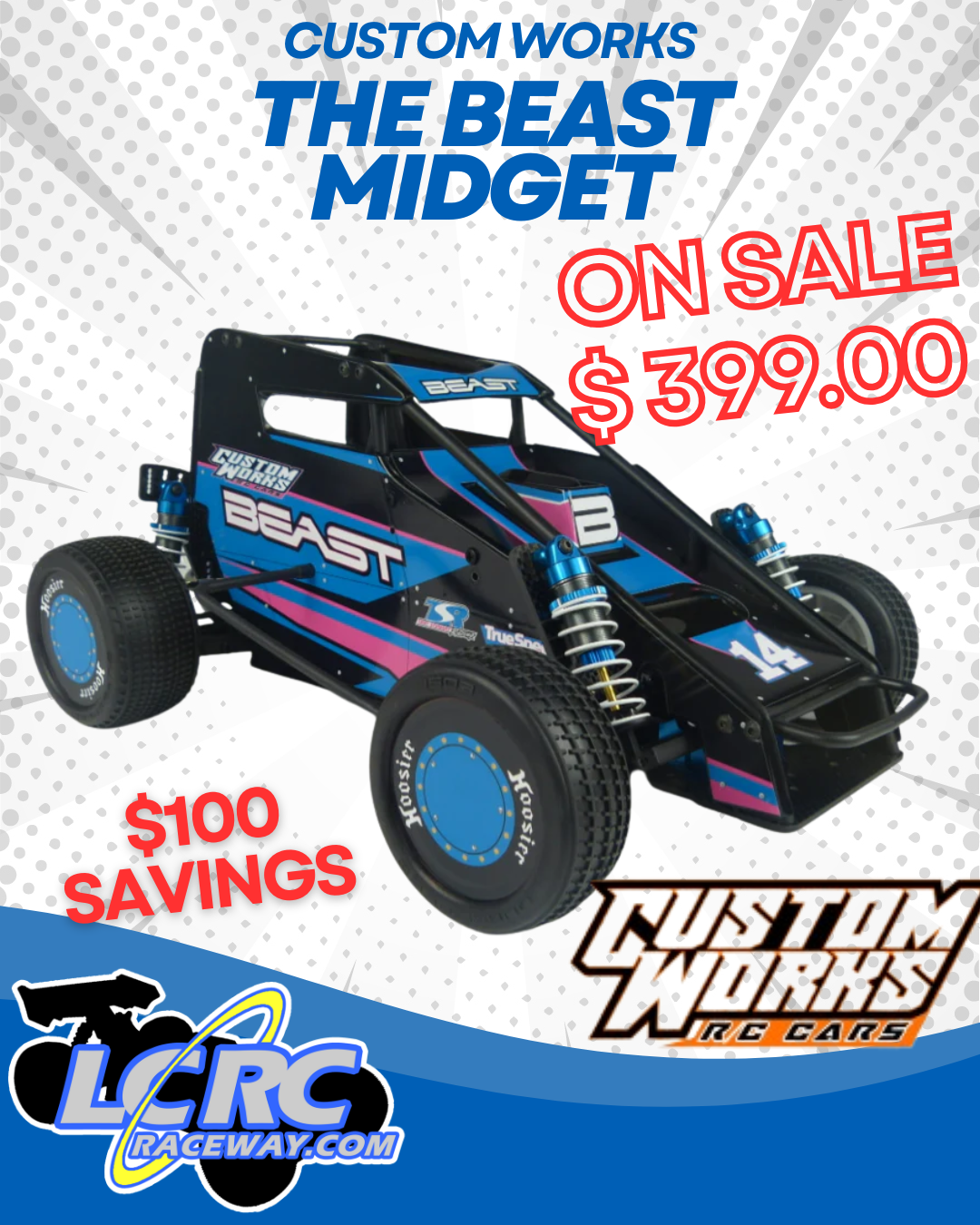 Custom Works 0650 Beast Midget Kit – LCRC Raceway Custom Works 0650 Beast Midget Kit – LCRC Raceway