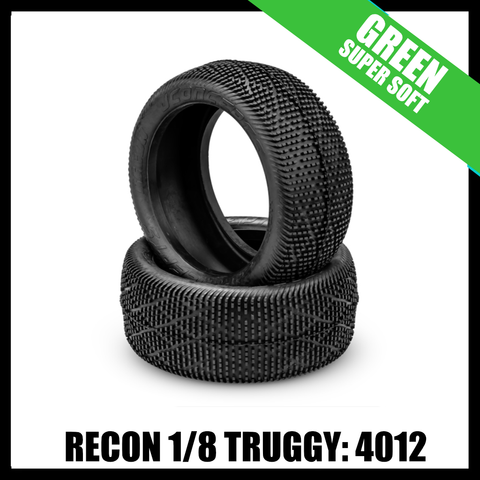 JConcepts 4012-02 Recon 4.0" 1/8th Off-Road Truggy Tires (2) (Green)