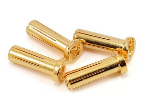 ProTek RC PTK-5022 5.0mm "Super Bullet" Solid Gold Connectors (4 Male)
