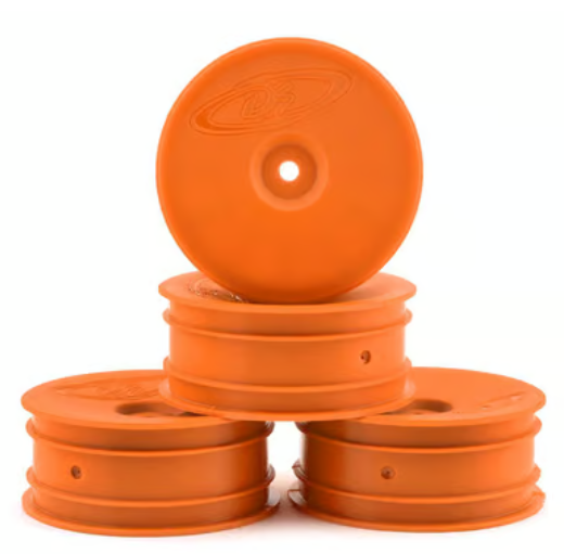 DE Racing DER-SB4-AFO 12mm Hex "Speedline" 2.2 1/10 Buggy Front Wheels (4) (B6/RB6) (Orange)