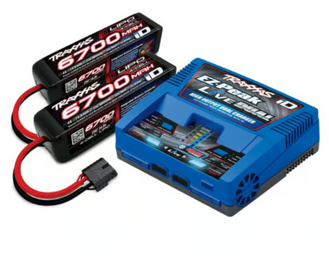 Traxxas 2997 EZ-Peak Live 4S "Completer Pack" Multi-Chemistry Battery Charger w/Two Power Cell 4S Batteries (6700mAh)