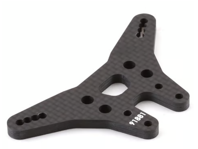Team Associated ASC91881 RC10B6.3 Carbon Fiber "Wide Gull-Wing" Rear Shock Tower 91881