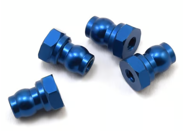 Team Associated 91815 10mm Aluminum Shock Bushings (Blue)