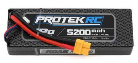 ProTek RC PTK-5137-24 MUDboss 2S 50C Low IR LiPo Battery (7.4V/5200mAh) w/XT60 Connector