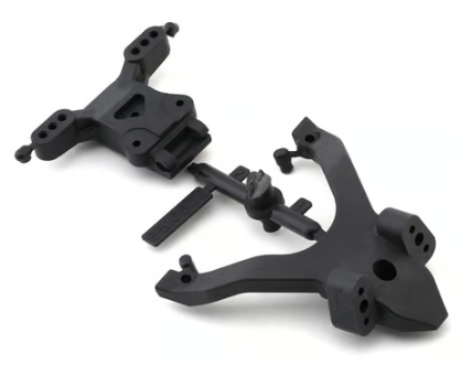 Team Associated 92404 RC10B7 Factory Team Carbon Top Plate & Ballstud Mount Set