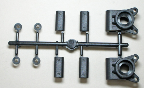 Mugen Seiki B2108 Rear Hub (L/R) - Rear Hub Inserts: MSB1