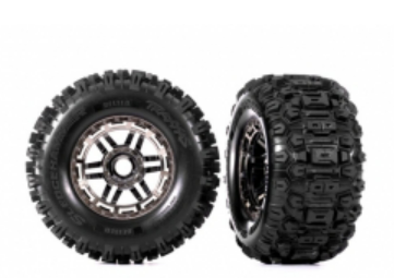 Traxxas 8979A Belted Sledgehammer® All-Terrain Tires, Dual Profile (2.9" outer, 3.8" inner), Foam Inserts) (2) (17mm splined) (TSM® rated)