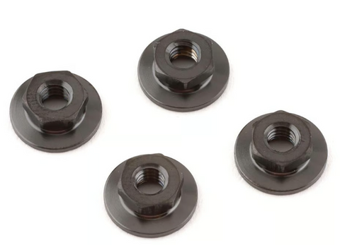 1UP Racing 710001 Pro Duty Titanium 4mm Lockdown Wheel Nuts (Black) (4)