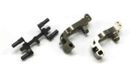Kyosho IFW436B Al Front Hub Carrier Set(L,R/16゚/Gunmetallic)