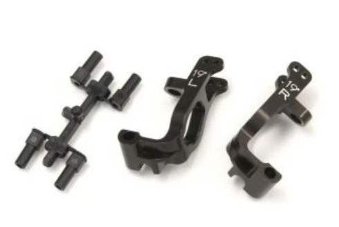 Kyosho IFW461B Al Front Hub Carrier Set(L,R/19゚/Gunmetal)
