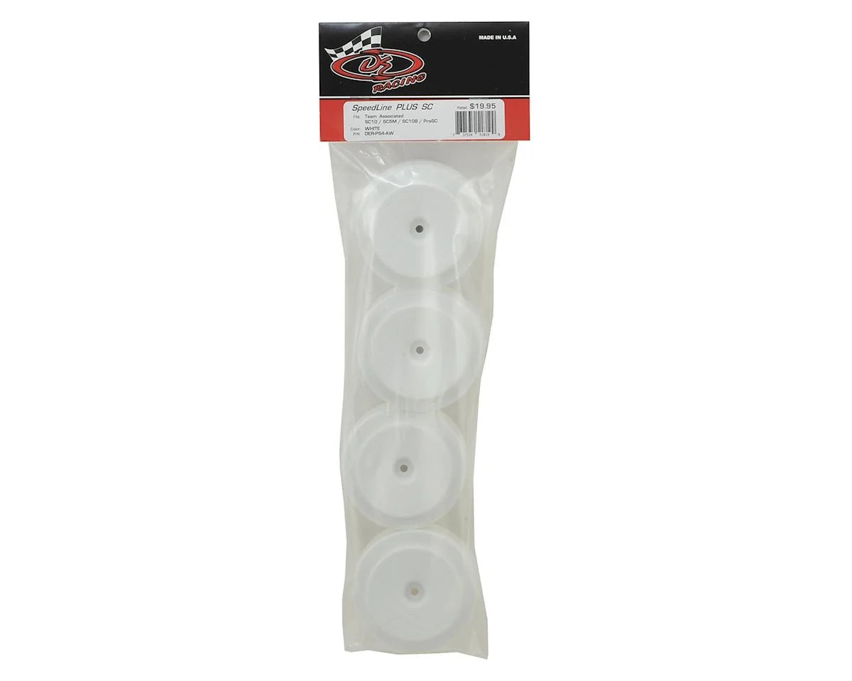 DE Racing DER-PS4-AW Speedline Plus SC Whls SC5M SC10 +3mm Wht(4)