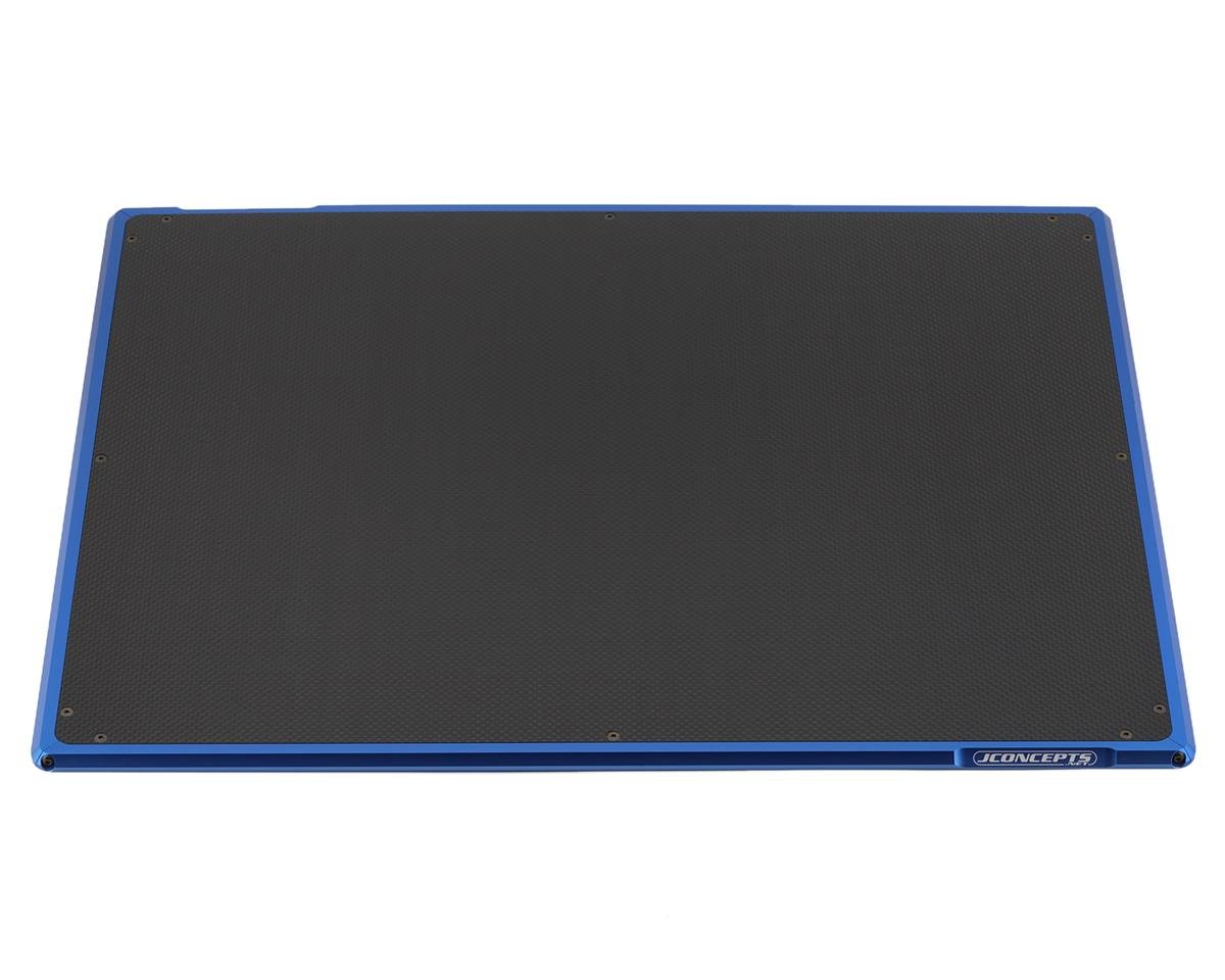 JConcepts 2103-1 Aluminum & Carbon Set Up Board (Blue) (20x16")