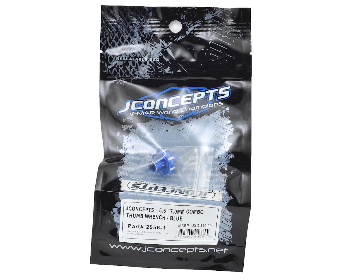 JConcepts 2556-1 Combo Thumb Wrench (5.5mm/7.0mm) (Blue)