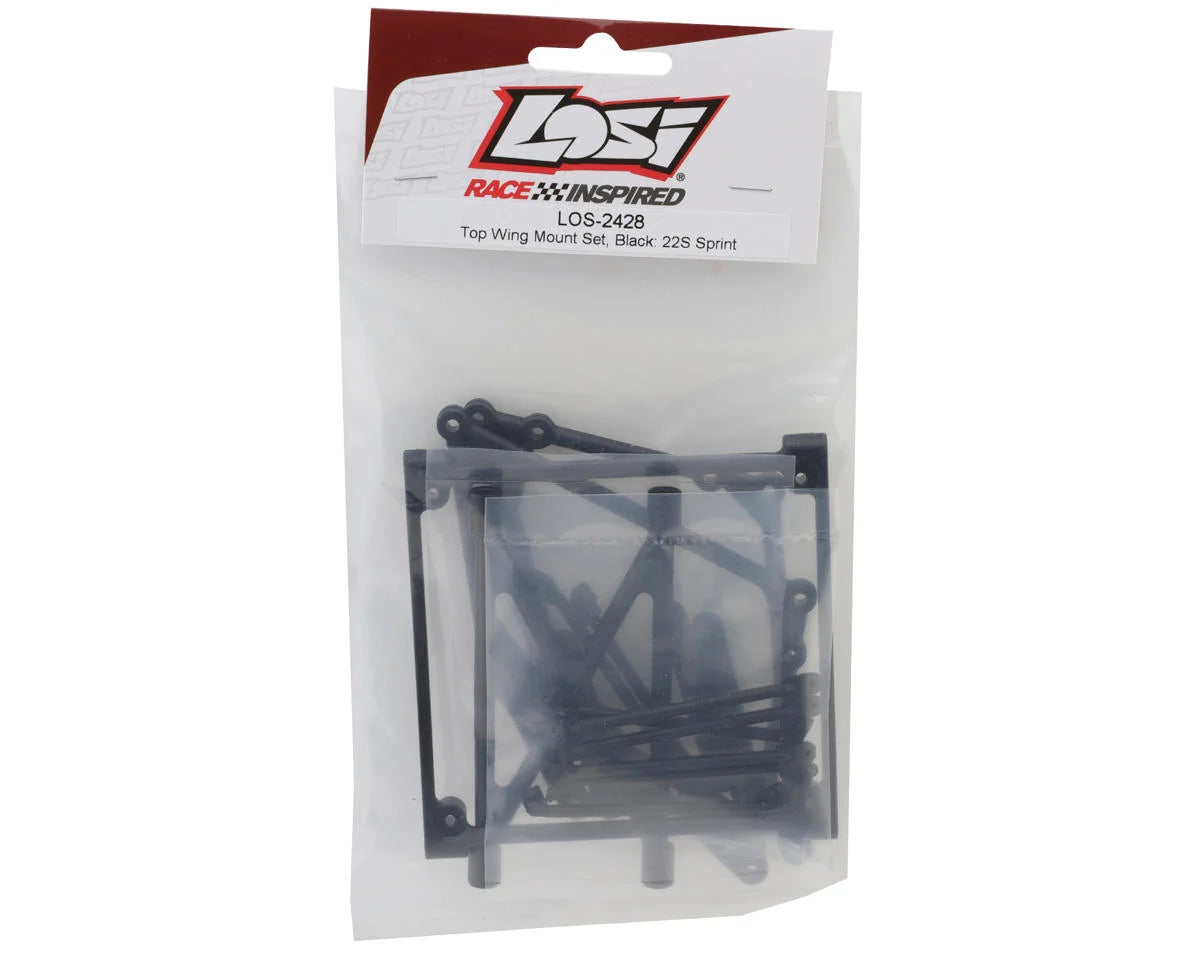 Losi LOS-2428 22S Sprint Top Wing Mount Set (Black)