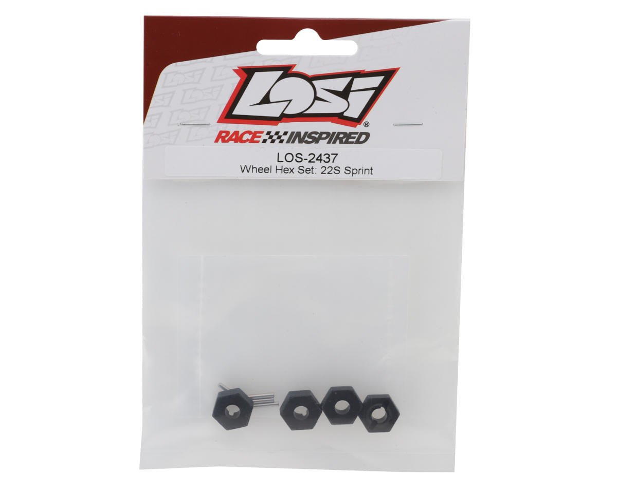 Losi LOS-2437 22S Sprint Wheel Hex Adapters & Pins Set