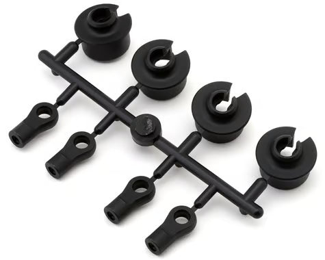 Mugen E0545b MBX8 Damper Rod Ends & Spring Retainers Set