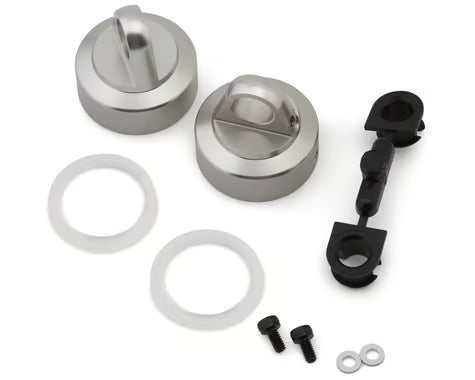 Mugen E2572b MBX8 Aluminum Emulsion Damper Shock Caps (2)