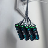 Pale Blue Earth PBLPBAAC Pale Blue Lithium Ion Rechargeable AA Batteries 4pk