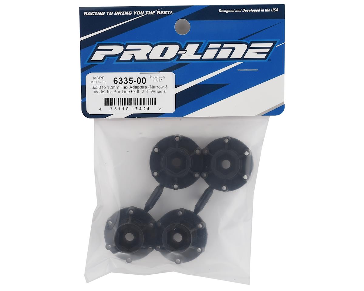 Pro-Line 6335-00 6x30 to 12mm Hex Adapters (Narrow & Wide) (4)