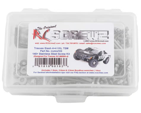 RC Screwz RCZTRA103 Stainless Steel Screw Kit for Traxxas Slash 4x4 VXL