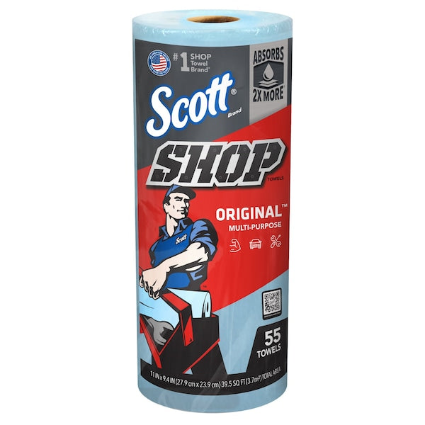 Scott Shop Towels Original (75147), Blue, 55 Towels/Standard Roll