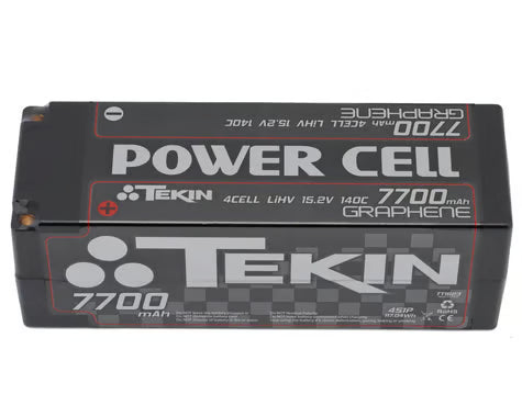 Tekin TT1623 Power Cell 4S HV 140C LiPo Battery (15.2V/7700mAh) w/5mm Bullets