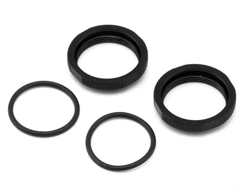 Tekno RC TKR6013BK Aluminum Low Profile Shock Adjustment Nut Set (Black) (2)