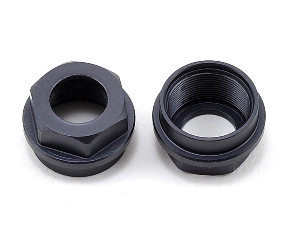 Tekno RC TKR6015 Aluminum Shock Cartridge Cap Set (Gun Metal) (2)