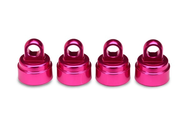 Traxxas 3767P - Shock caps, aluminum (pink-anodized) (4) (fits all Ultra Shocks)
