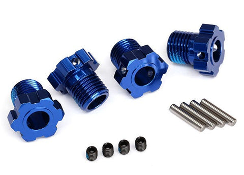 Traxxas 8654 Wheel hubs, splined, 17mm (blue-anodized) (4)/ 4x5 GS (4)/ 3x14mm pin (4) 0.112