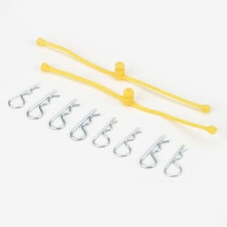 Dubro DUB2247 Body Klip Retainers, Yellow (2)