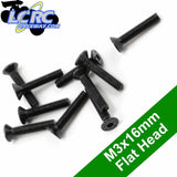 ProTek RC PTK-H-2207 3x16mm Flat Head Screws (10)