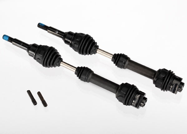 Traxxas 6851R Driveshafts, front, steel-spline constant-velocity (complete assembly) (2) 0.215