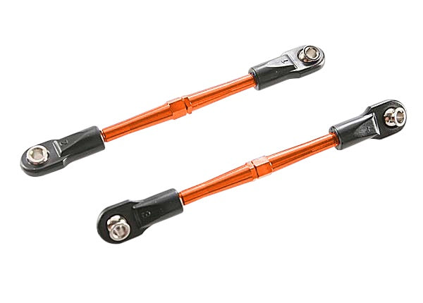 Traxxas 3139T Turnbuckles, aluminum (orange-anodized), toe links, 59mm