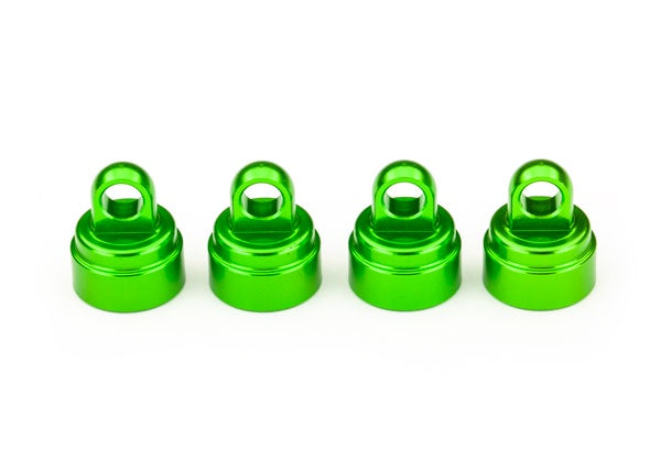 Traxxas 3767G - Shock caps, aluminum (green-anodized) (4) (fits all Ultra Shocks)