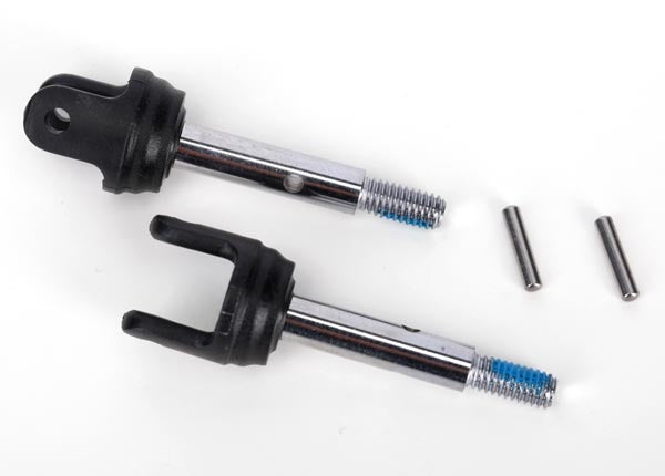 Traxxas 6853X Stub axles, rear, heavy duty (2)/pins (2) 0.035
