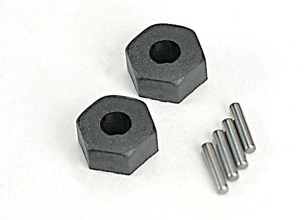 Traxxas 1654 Wheel hubs, hex (2)/ stub axle pins (2) 0.015