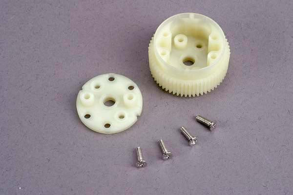 Traxxas 2381 Main diff gear w/side cover plate & screws 0.035