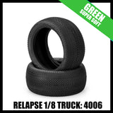 JConcepts 4006-02 Relapse 1/8th Truck Tires Truggy (Green ) Super Soft