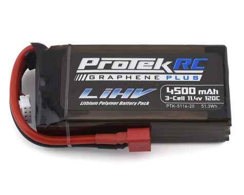 ProTek RC PTK-5116-22 3S 130C Low IR Si-Graphene + HV Shorty LiPo Battery (11.4V/4800mAh) Crawler Pack w/T-Style Plug