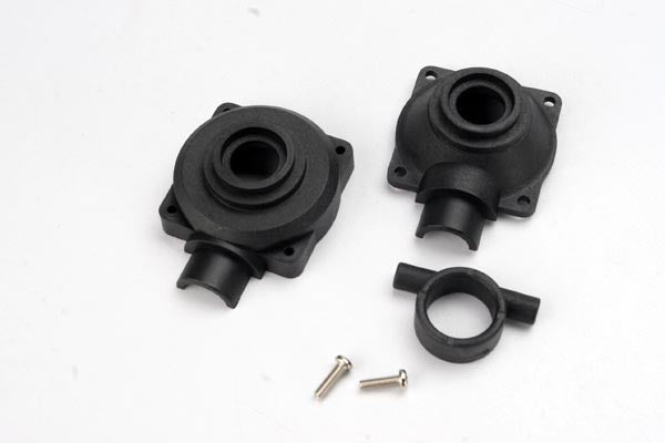 Traxxas 4980X Housings, diff (ring side/ non-ring side) (1 each)/ pinion collar (1) 0.08