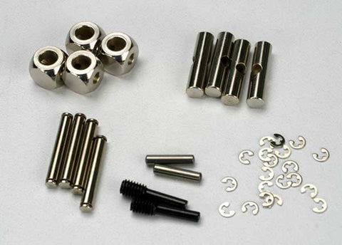 Traxxas 5452 U-joints, driveshaft (carrier (4)/ 4.5mm cross pin (4)/ 3mm cross pin (4)/ e-clips (20)) (metal parts for 2 driveshafts) 0.06