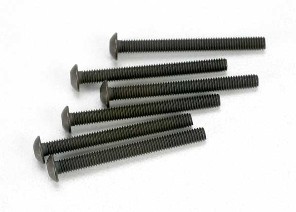 Traxxas 2582 - Screws, 3x30mm button-head machine (hex drive) (6)