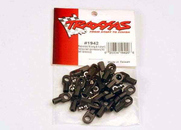 Traxxas 1942 Rod ends (16 long & 4 short)/ hollow ball connectors (18)/ ball screws (2) 0.055