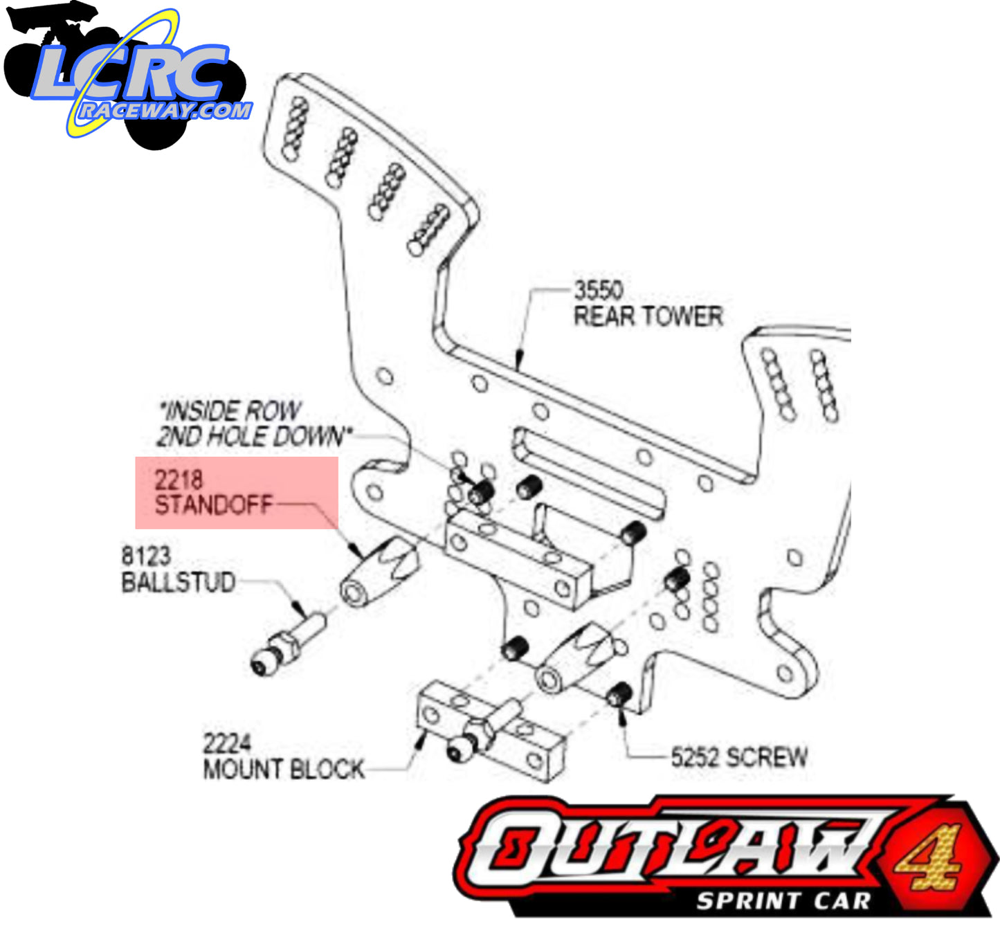 Custom Works 2218 Camber Link Standoff (Pack of 2)